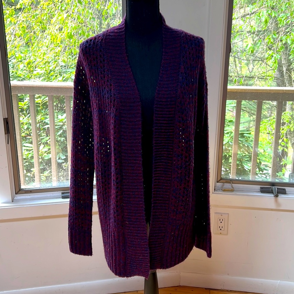 Purple-Burgundy Long Cardigan!